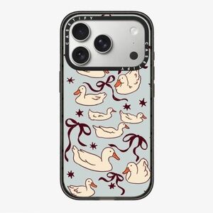 Casetify Duck and Bows Pattern Phone Case Black Trim iPhone 17 Pro Max